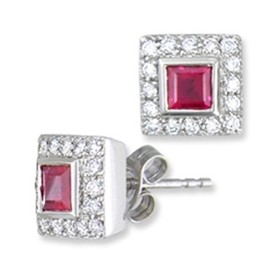 Rubies - Schwanke-Kasten Diamond Ruby Earring Studs