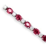 july's birthstone - ruby & diamond bracelet