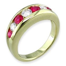 Ruby & Diamond Yellow Gold Ring by Spark Creations