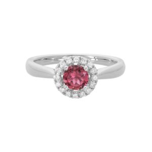 Tourmaline History - Diamond & Pink Tourmaline Ring from Schwanke-Kasten Jewelers