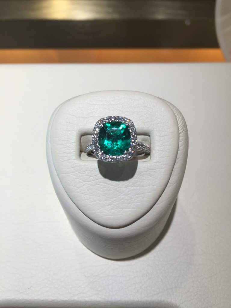 schwanke-kasten-jewelers-emerald-diamond-ring-halo-whitefish-bay-wi