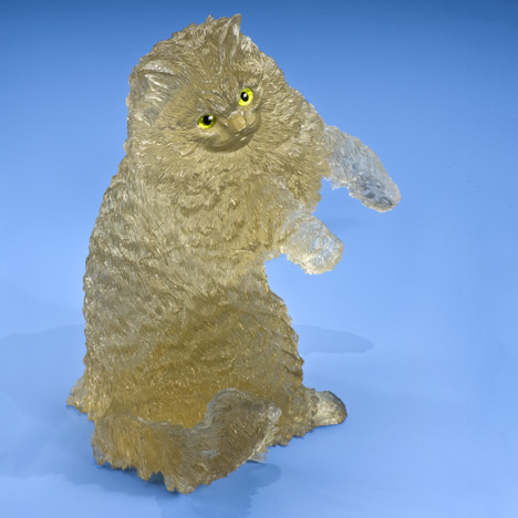 Cat carved out of citrine!