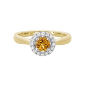 Citrine and Diamond Gold Ring from Schwanke-Kasten Jewelers in Milwaukee