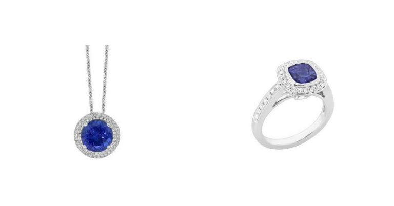 Tanzanite Necklace and Ring from Schwanke-Kasten Jewelers
