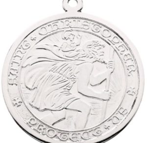 Sterling Silver Engravable St. Christopher Medal
