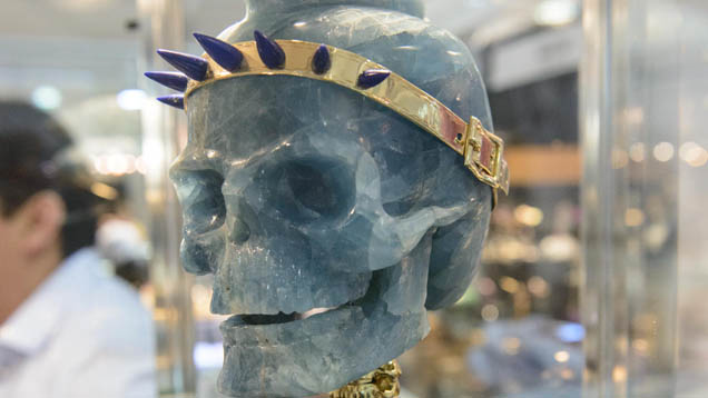 Aquamarine Shopping Guide - Carved Skull from Aquamarine