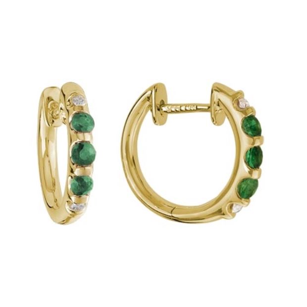 Emerald Shopping Guide - Emerald Hoop Earrings from Schwanke-Kasten Jewelers