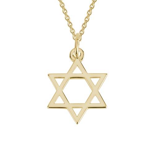 Back-to-School Jewelry - Star of David Gold Pendant Necklace