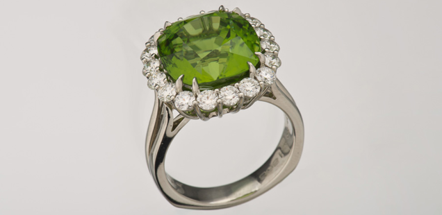 care for peridot jewelry - peridot ring